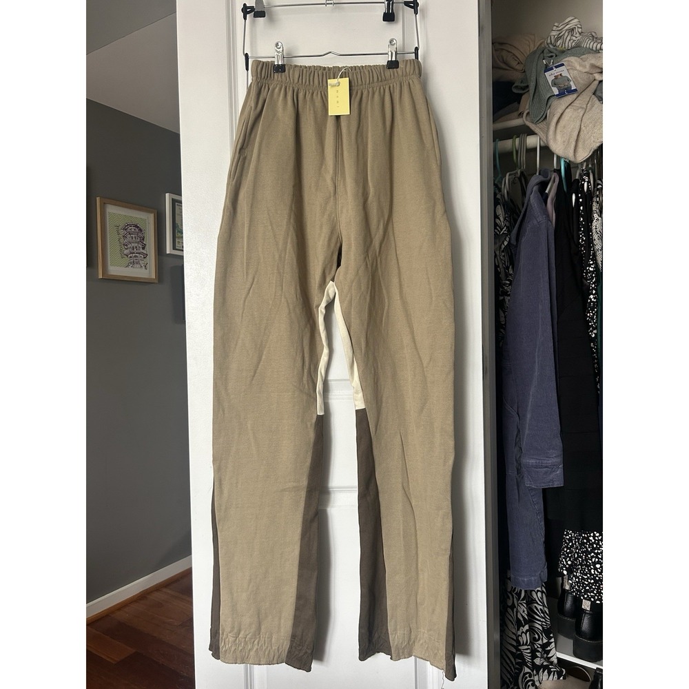 NWT Mnml Sweatpants Mens Contrast Bootcut Raw Hem Streetwear Size Large